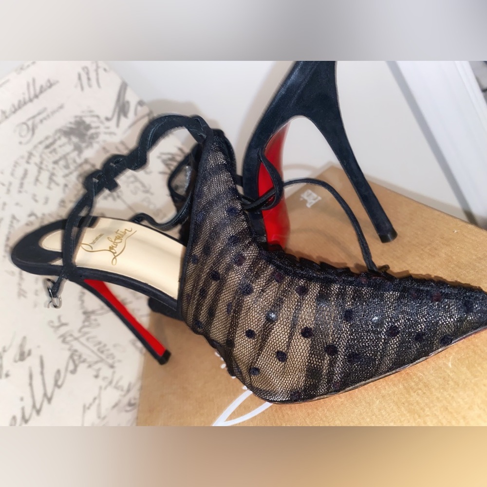 Christian Louboutin Acide 100 Rete/plum Tulle pump - Picture 6 of 16